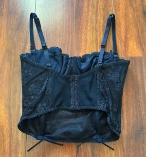 Victoria's Secret Black Lace Corset thumbnail 3