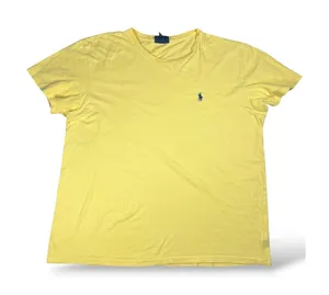 Polo Ralph Lauren Yellow Cotton Short Sleeve Pony Logo T-Shirt Mens Large L thumbnail 1