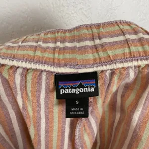 Patagonia Garden Island Shorts Striped Hemp Blend Elastic Waist Size Small thumbnail 3