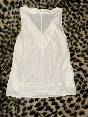Patagonia White V-Neck Sleeveless Tank tunic thumbnail 3
