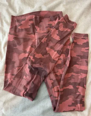 Red Lululemon Camo Leggings Align thumbnail 1