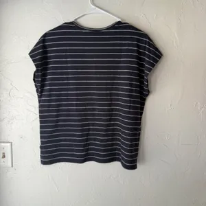 Banana Republic Striped TShirt Size Small Navy White Casual Short Sleeve‎ Top thumbnail 5