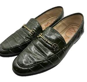 Sam Edelman Women’s Loraine Loafers Emerald Green Croc Embossed Slip On 7.5 thumbnail 1