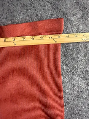 Active USA Woman’s Large stretchy Brick Red Zip-Up Sweater and under shirt thumbnail 7