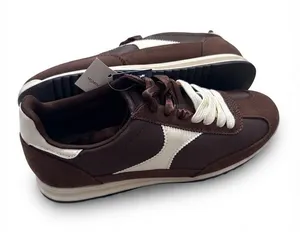 New Day Women’s Dark Brown & Cream Retro Lace-Up Sneakers – Memory Foam Shoes NWT thumbnail 1