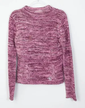 Billabong Womens Wool Blend Pullover Knit Sweater Pink Size XL‎ Mock Neck Y2K thumbnail 1