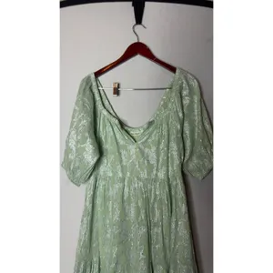 Roller Rabbit Sage Green Clermont Zara Maxi Dress sz L thumbnail 3