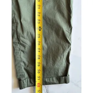 Palm Rio Womens Olive Green Floral Embroidered Cropped Jogger Pants Size M thumbnail 4