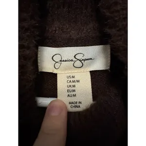 Jessica Simpson Brown Sleeveless Turtleneck Sweater Vest | Women’s M thumbnail 3