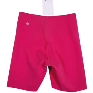 NWT Lululemon Glow Up High Rise Biker Shorts Compression Size 8 Pink Raspberry thumbnail 4
