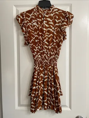 Cleobella Karina Mini Dress in Ginger Women's Size Small thumbnail 5