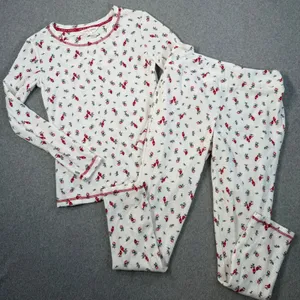 Laura Ashley Women's Small Waffle Knit Thermal Pajama Set Red Cardinal Bird thumbnail 1