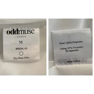 NWT Odd Muse Satin Straight Neck Mini Dress Size Medium White thumbnail 14