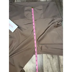 Isabel Maternity Performance Pocket Leggings Full Panel Taupe Brown Large NWT thumbnail 5