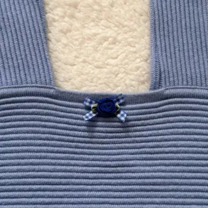 Hollister Coquette Blue Gingham Bow & Rosebud Square Neck Knit Tank thumbnail 3