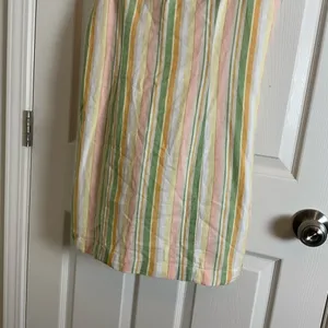 Forever 21 Striped Sleeveless Linen Blend Mini Dress – Size Large thumbnail 5