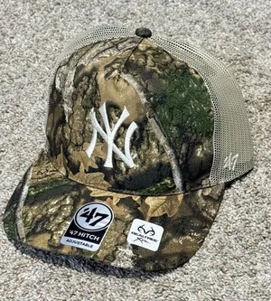’47 Brand MLB New York Yankees Real Tree Camo Hitch Trucker Hat thumbnail 1