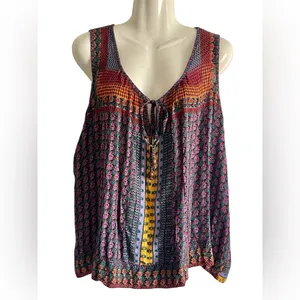 MÁNDALA Boho Chic Multicolor Tank Top Purple Size L thumbnail 2