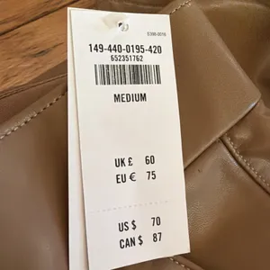 ABERCROMBIE & FITCH Vegan Leather Shorts High Rise Stretch Camel Brown Tan M thumbnail 3