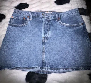 Levi's Light Blue Denim Mini Skirt thumbnail 1