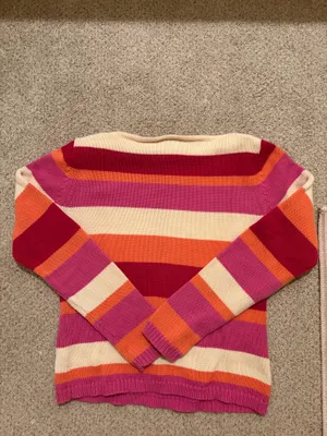 Ann Taylor Women's Multicolor Striped Sweater thumbnail 2