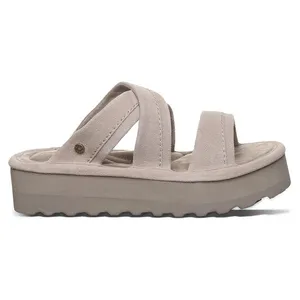 Bearpaw Altitude Platform Slide Sandals Taupe Suede Women’s Size 10 thumbnail 7