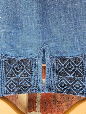 Madewell Blue Textured Design Sleeveless Top Large thumbnail 10