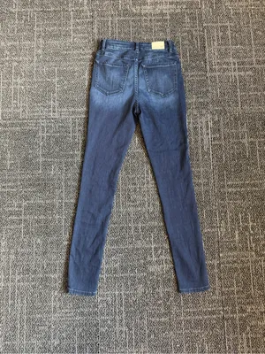 BKE Billie Skinny Jeans Womens 27x31.5 Blue Denim High Rise Slim Fit Distressed thumbnail 4