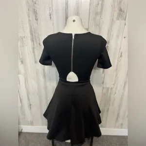 Black flare dress Black thumbnail 3