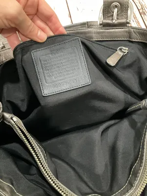 Coach PLEATED METALLIC GREY LARGE SHOULDER BAG thumbnail 9