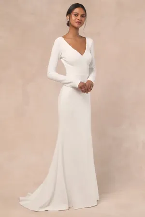 Lulus New Feeling of Forever White Long Sleeve Mermaid Maxi Dress thumbnail 12