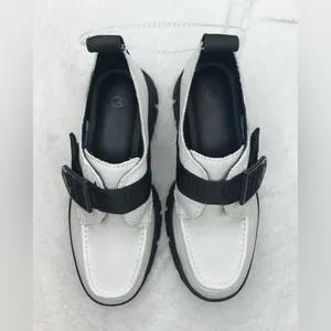 UGG Marin Mega Slip On Loafers White Black‎ Lug Sole Platform Women’s 6 thumbnail 4