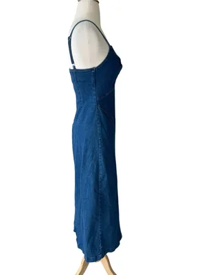 House of Harlow 1960 Denim A line Midi Dress thumbnail 5