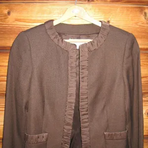 NWOT Zara Brown Wool Blend Jacket thumbnail 3