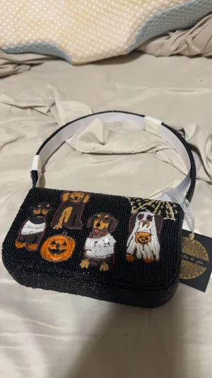 Beaded handmade Halloween purse thumbnail 3