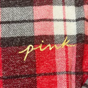 PINK Victoria's Secret Red and Gray Plaid Pajama Set thumbnail 2