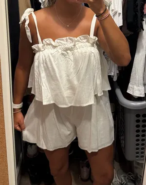 Hello Molly White Romper thumbnail 1