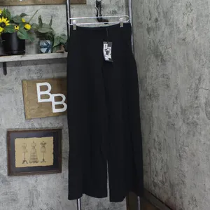 NWT Future Collective Womens High Rise Wide Leg Knit Pants 91914009 Black XS thumbnail 4
