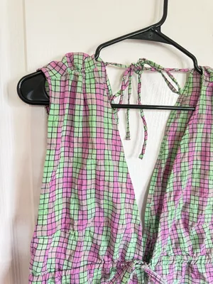 Free People NEW Linus Plaid Crop Top thumbnail 3