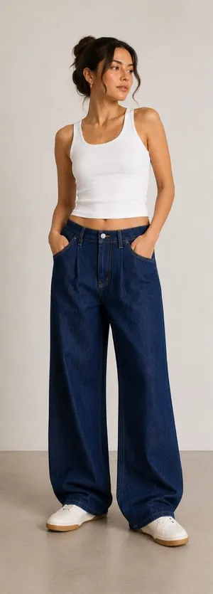 Oliver Logan Dark Blue Wide-Leg Women’s Jeans size 29 thumbnail 1