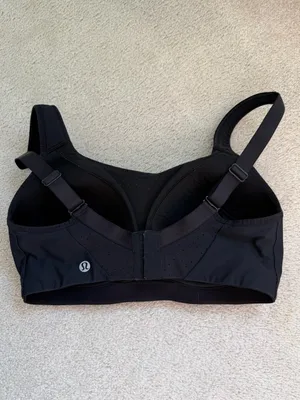 Lululemon Run Times Bra High‎ Support Black 32DD Adjustable Sports Bra thumbnail 2