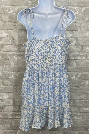 Lila Rose Blue Floral Romper thumbnail 3