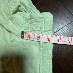 Free People Mint Green Cotton Gauze Drawstring Shorts S 27" Relaxed Boho Summer thumbnail 4