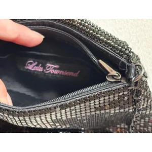 Lulu Townsend Metal Mesh Crossbody Bag Small Black Evening Clutch‎ Glam thumbnail 4