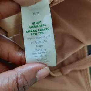 Aerie Tan Ribbed Crop Top Size M thumbnail 5