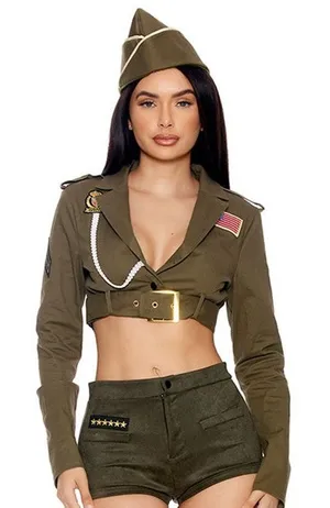NEW Forplay Command Attention Military Sexy Costume Size Large XL thumbnail 1