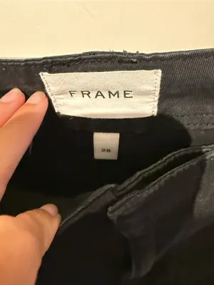 Frame Denim Charcoal High-Rise Cargo Joggers thumbnail 3