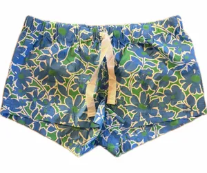 J.Crew Re-Imagined Shorts Womens M Blue Green White Floral Pull-On thumbnail 1