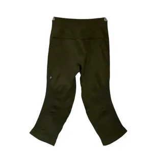 Lululemon‎ Cropped Leggings Olive Green Size 0/2 Seamless Stretch Athletic thumbnail 2