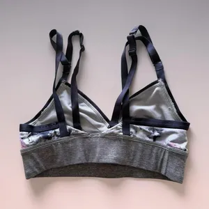 Lululemon Flow Y Bra Double Layer‎ Abstract Floral Pattern - 4 thumbnail 2